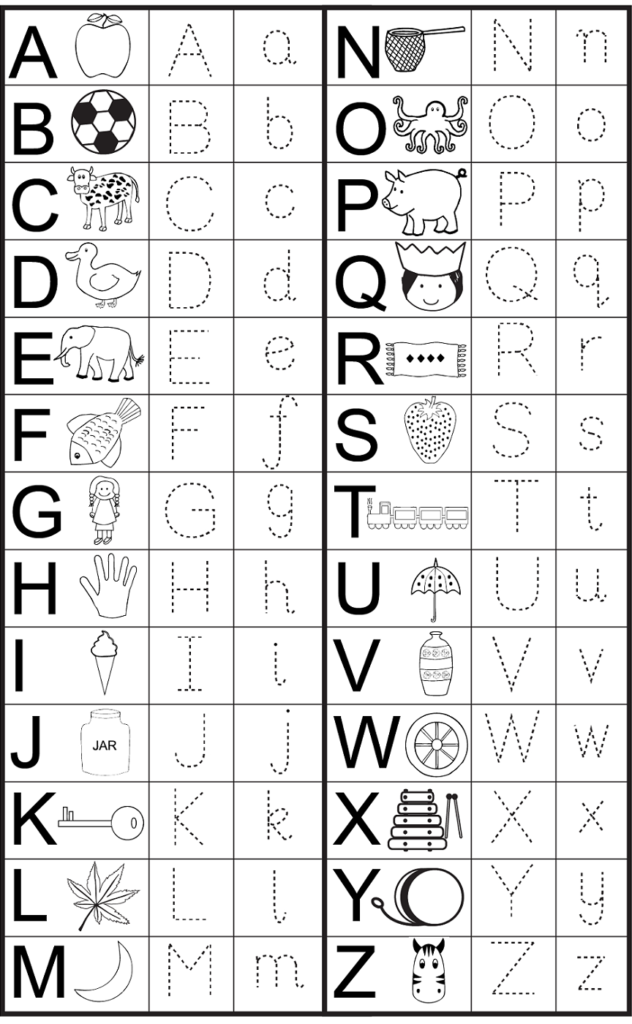 English Alphabet Worksheet For Kindergarten | Preschool With Alphabet Worksheets English