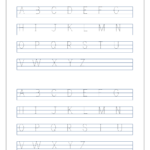 English Worksheet   Alphabet Tracing In 4 Lines   Capital For Alphabet Handwriting Worksheets A To Z For Preschool To First Grade