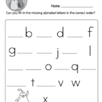 Fill In The Missing Letters Worksheet (Free Printable Regarding Alphabet Worksheets Fill In The Missing Letter