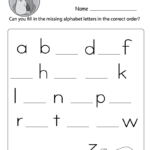Find The Missing Lowercase Letters Worksheet (Free Printable) Throughout Letter Join Worksheets Free