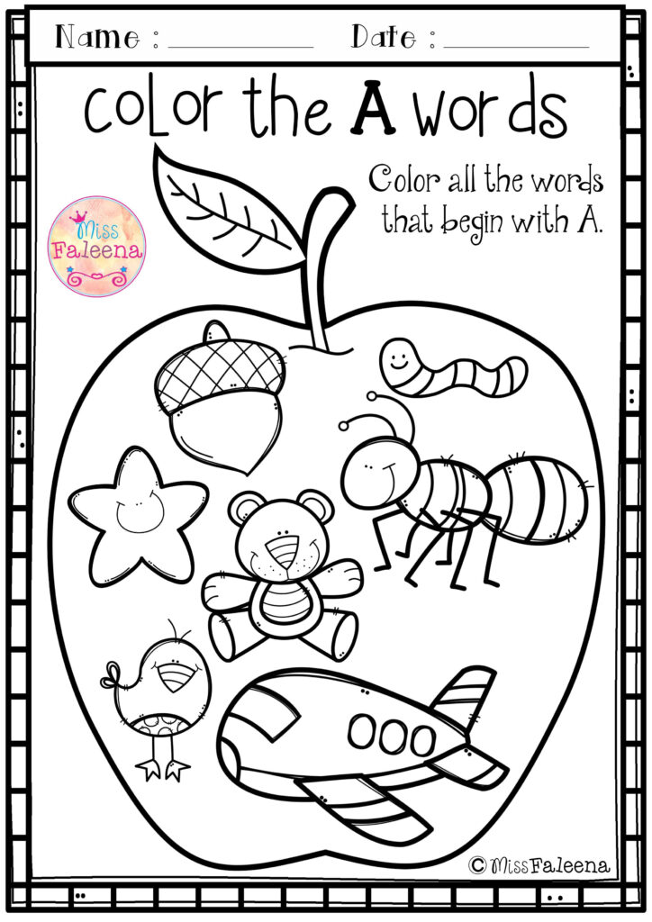 Free Alphabet Letter Of The Week A | First Grade Freebies Throughout Free Alphabet Worksheets For 1St Grade