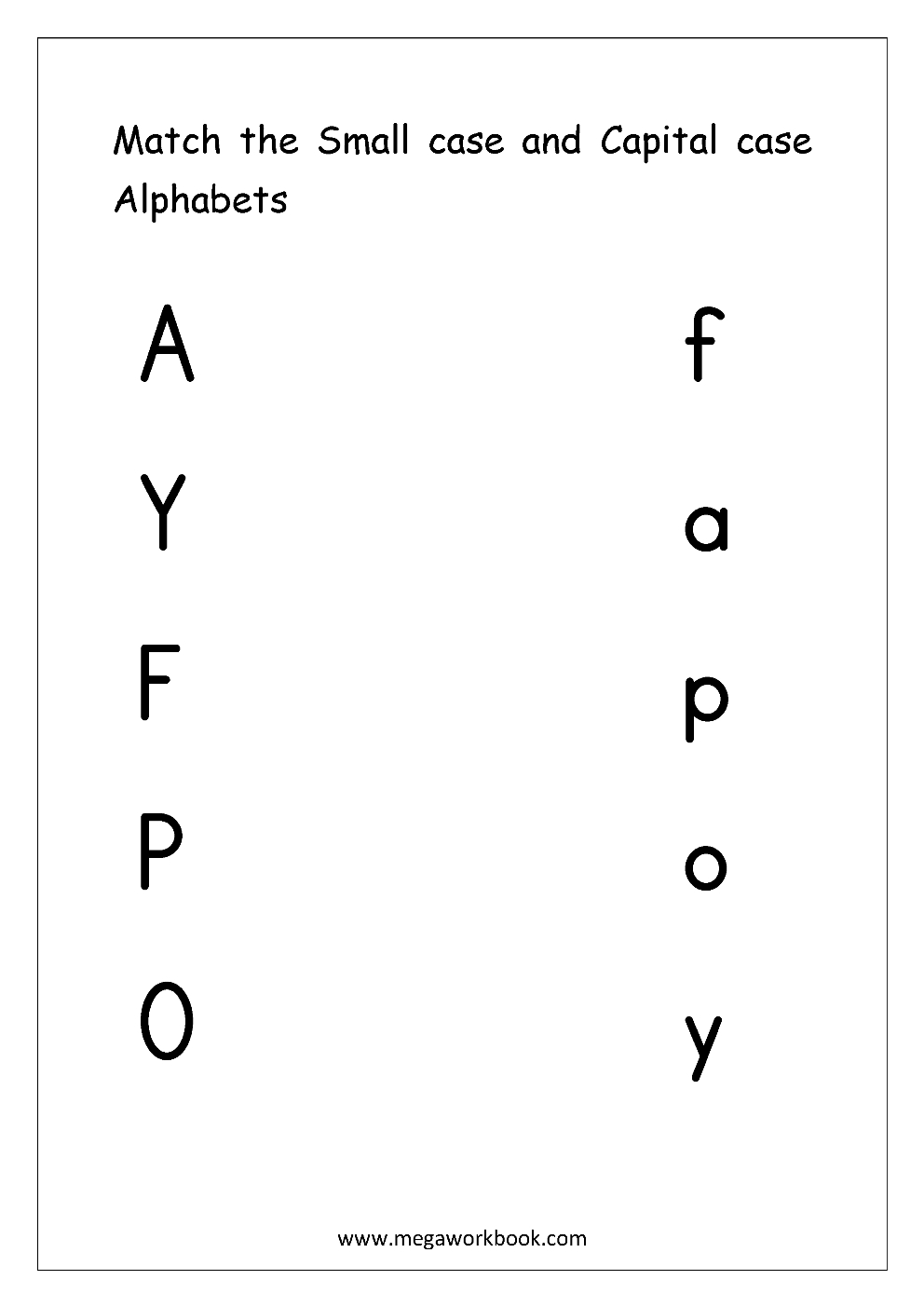 Free English Ets Alphabet Matching Megaworkbook And in Alphabet Match Up Worksheets