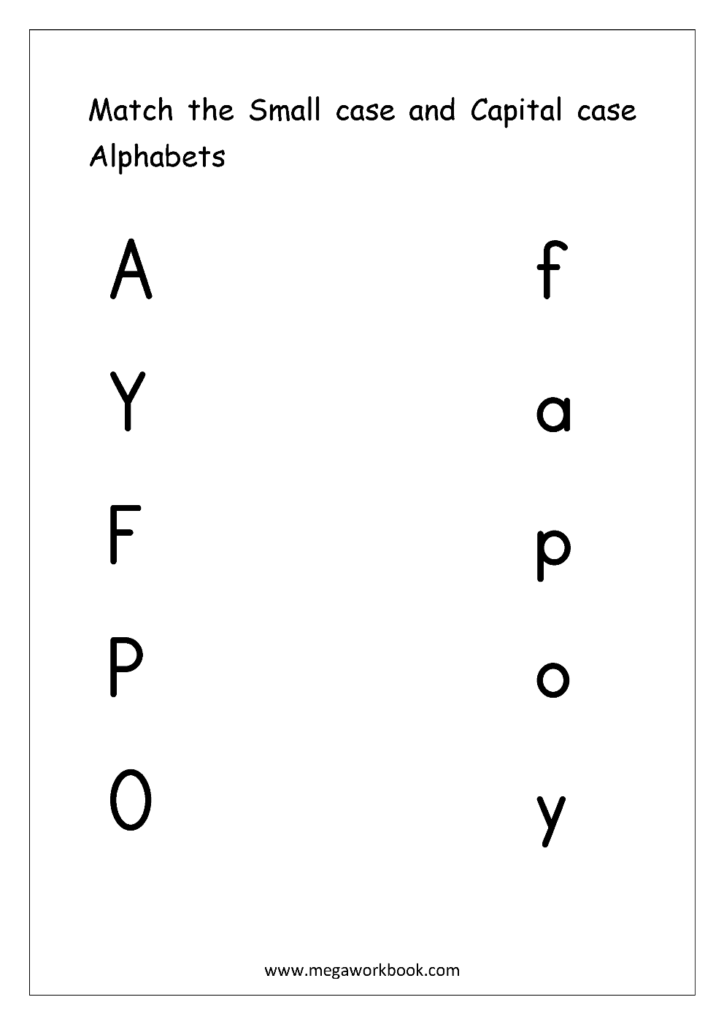Free English Worksheets   Alphabet Matching   Megaworkbook Pertaining To Alphabet Matching Worksheets For Nursery