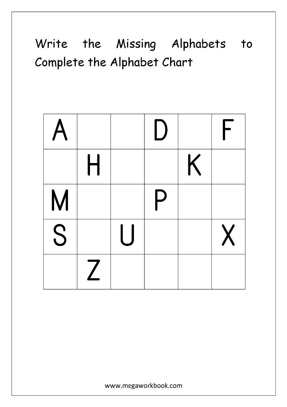 alphabet order worksheets for kindergarten