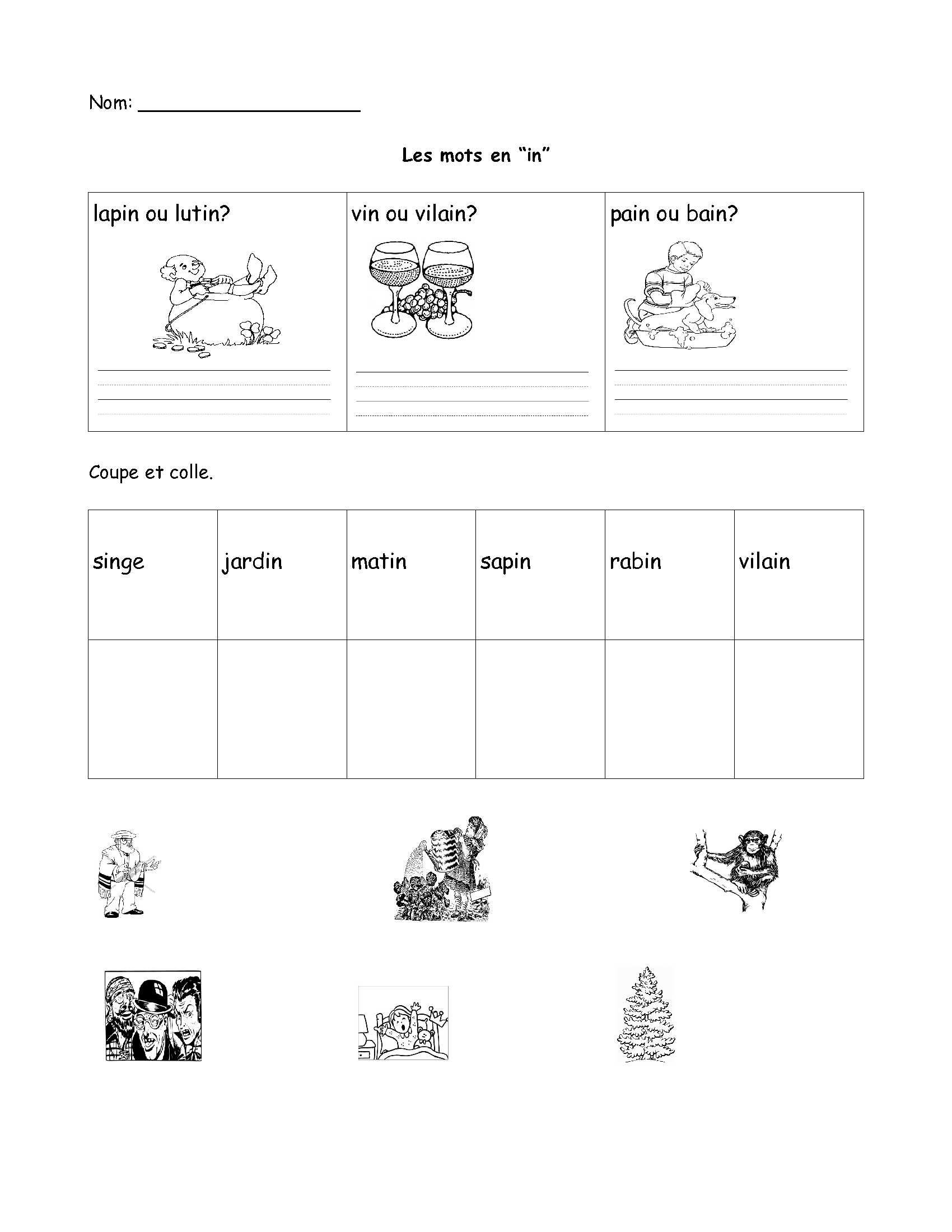 Free French Worksheet- Grade 1, Grade 2, Grade 3. Fsl, Core with regard to French Alphabet Worksheets Grade 1