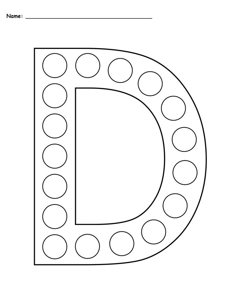 Free Letter D Do-A-Dot Printables - Uppercase &amp;amp; Lowercase for Letter D Worksheets For Pre K