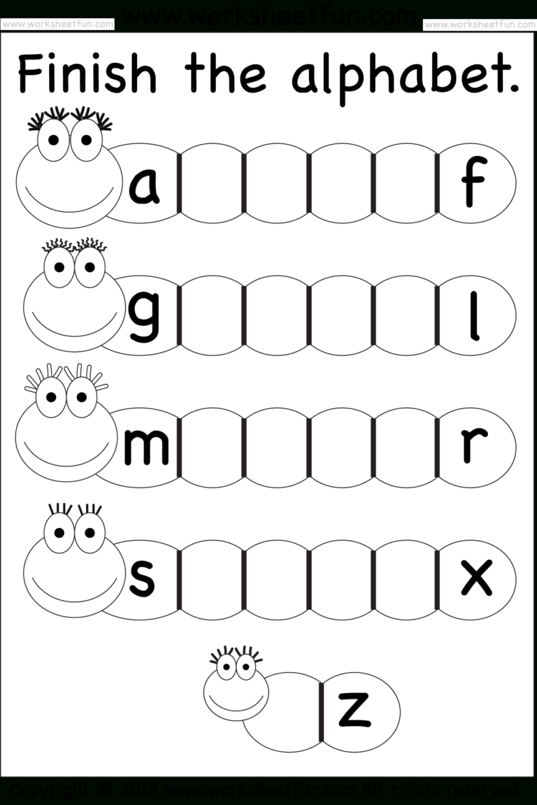 Free Printable Alphabet Worksheets For Grade 1 Download Within