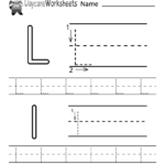 Free Printable Letter L Alphabet Learning Worksheet For Inside Letter Ll Worksheets