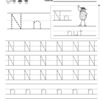 Free Printable Letter N Writing Practice Worksheet For Within Letter N Worksheets Free Printables
