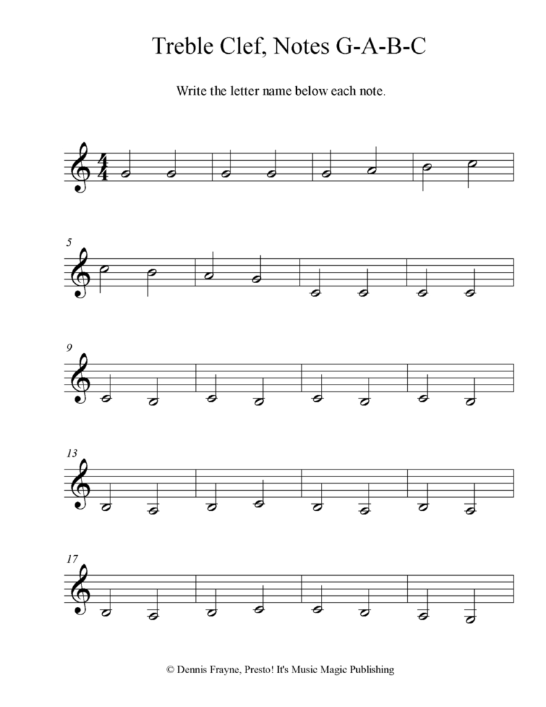 Free! Printable Music Note Naming Worksheets — Presto! It's Intended For Letter B Worksheets Pdf