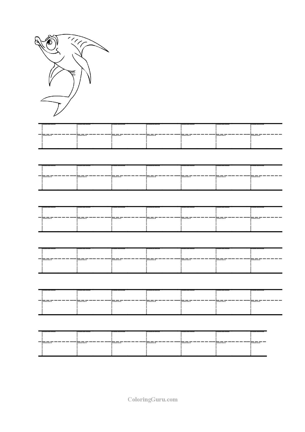 Free Printable Tracing Letter F Worksheets For Preschool with Letter F Worksheets Prek
