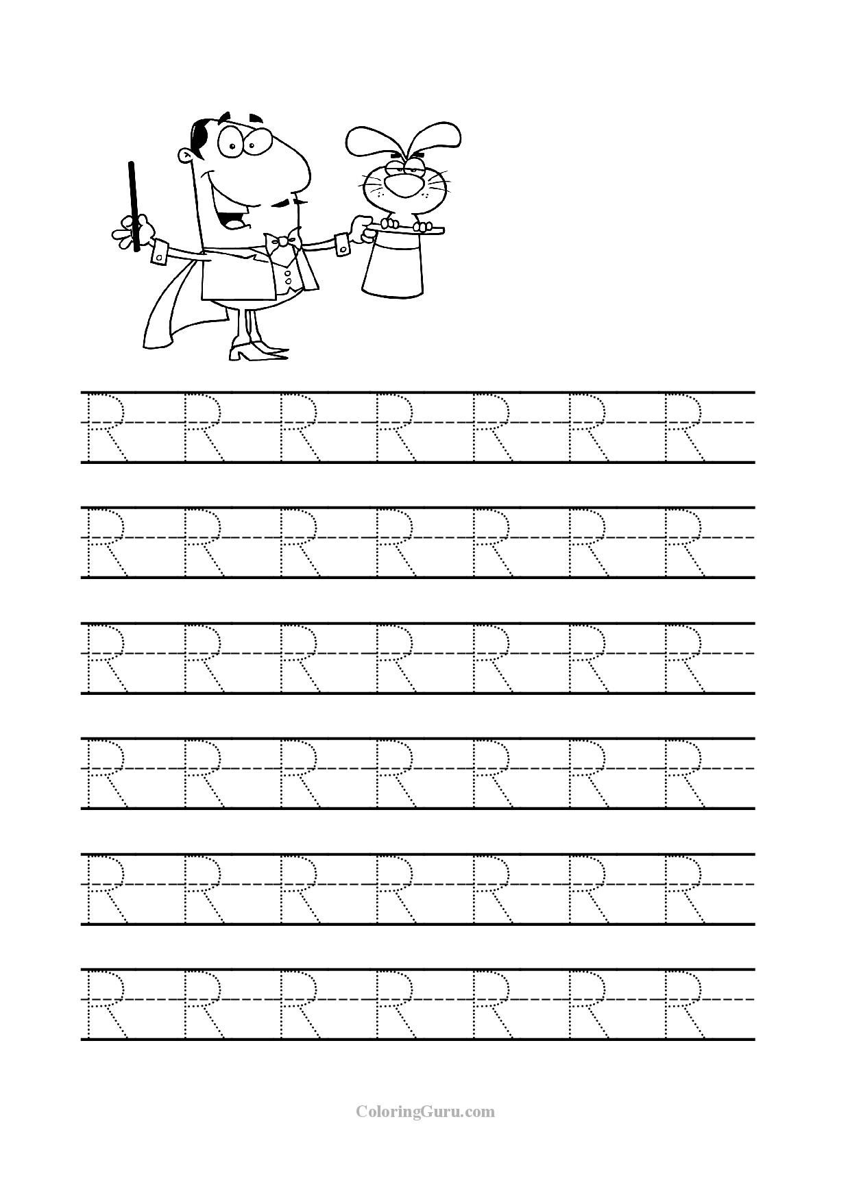 Free Printable Tracing Letter R Worksheets For Preschool inside Letter R Worksheets Preschool Free