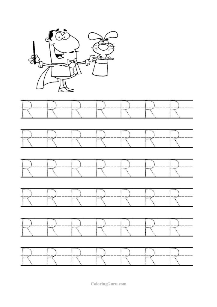 Free Printable Tracing Letter R Worksheets For Preschool Pertaining To Letter R Worksheets Pre K