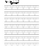 Free Printable Tracing Letter V Worksheets For Preschool For Alphabet Letter V Worksheets
