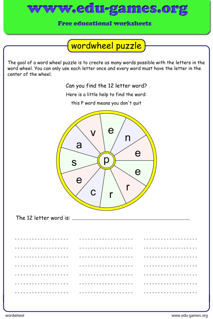 Free Printable Word Wheel Maker, Includes A List Of Words Intended For Alphabet Worksheets Generator