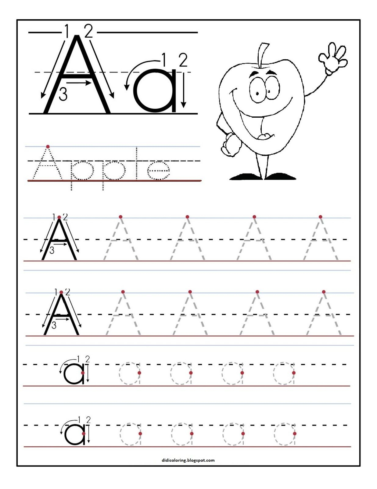 Free Printable Worksheet Letter A For Your Child To Learn inside Letter A Alphabet Worksheets