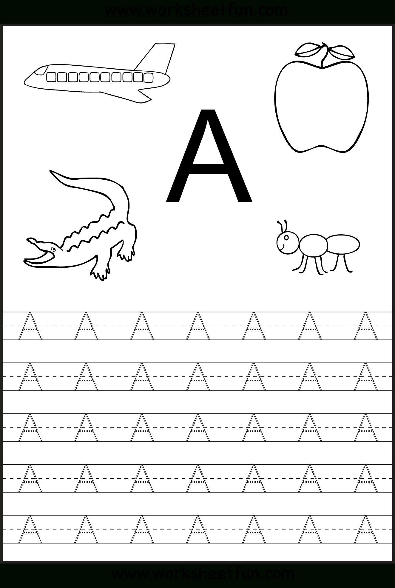 Free Printable Worksheets: Letter Tracing Worksheets For inside Alphabet Writing Worksheets For Kindergarten