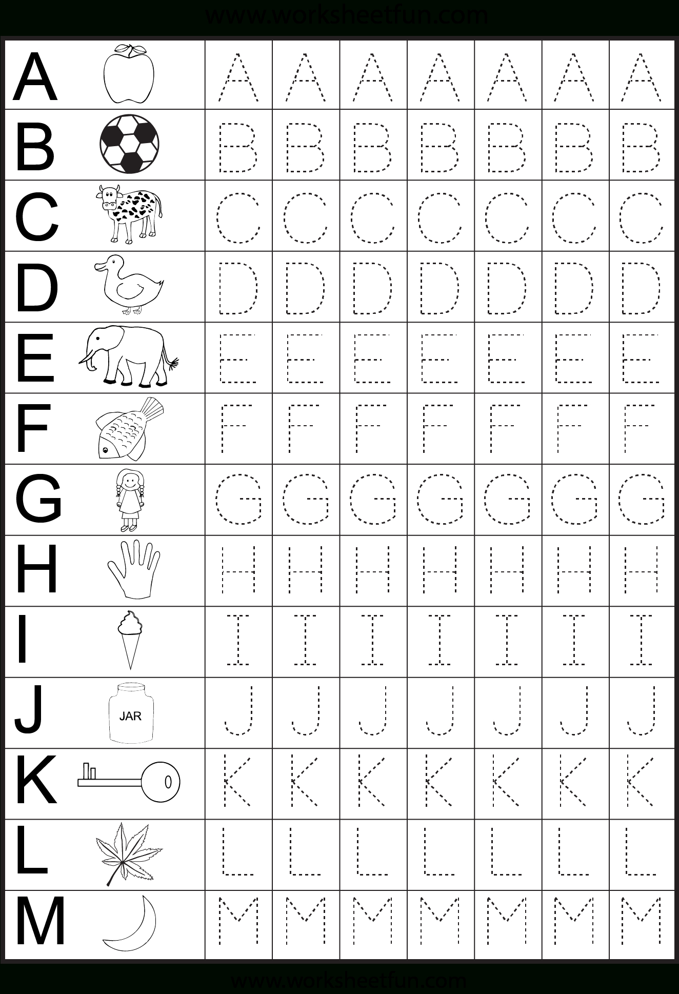 Free Printable Worksheets | Special Education | Preschool intended for Alphabet Worksheets For Kindergarten