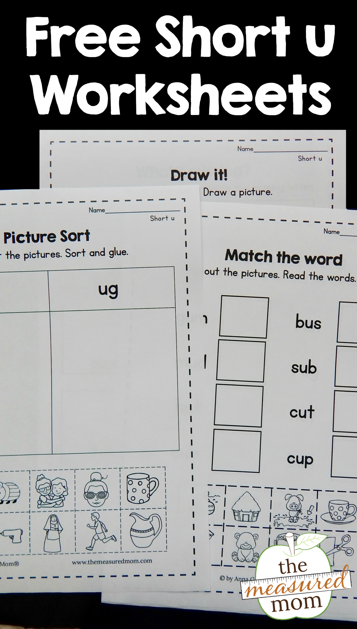 Free Short U Worksheets - The Measured Mom with regard to Letter U Worksheets For First Grade