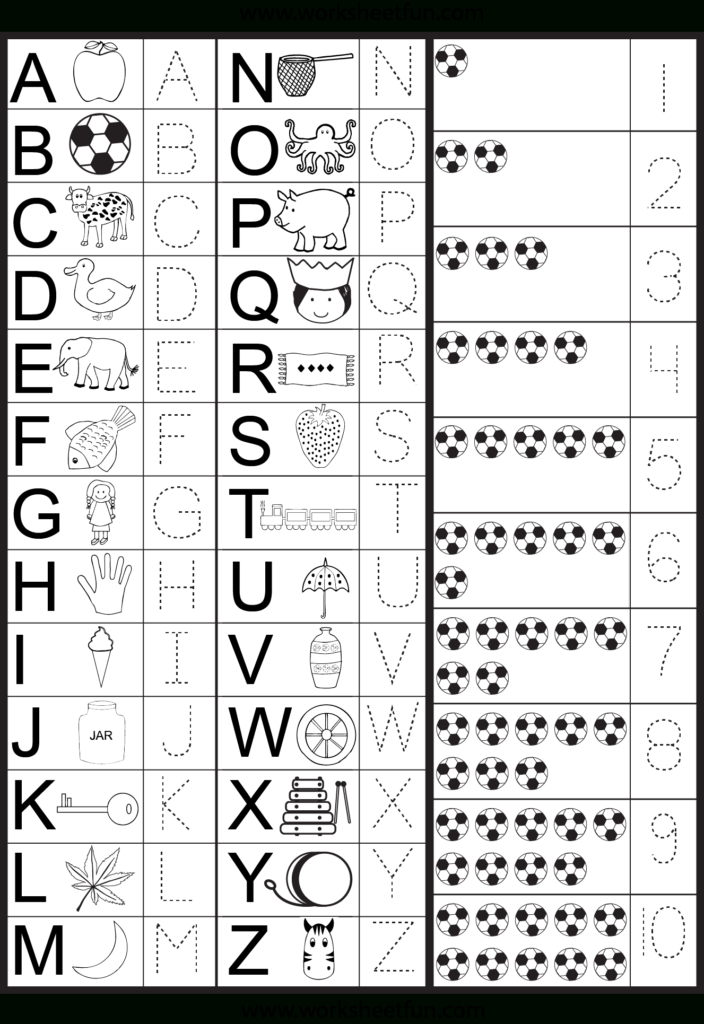 Free Tracing Ketters And Numbers | Letters And Numbers With Alphabet Worksheets With Pictures