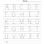 Free Tracing Printables For Kindergarten Worksheets Prek In Alphabet Tracing Worksheets Generator