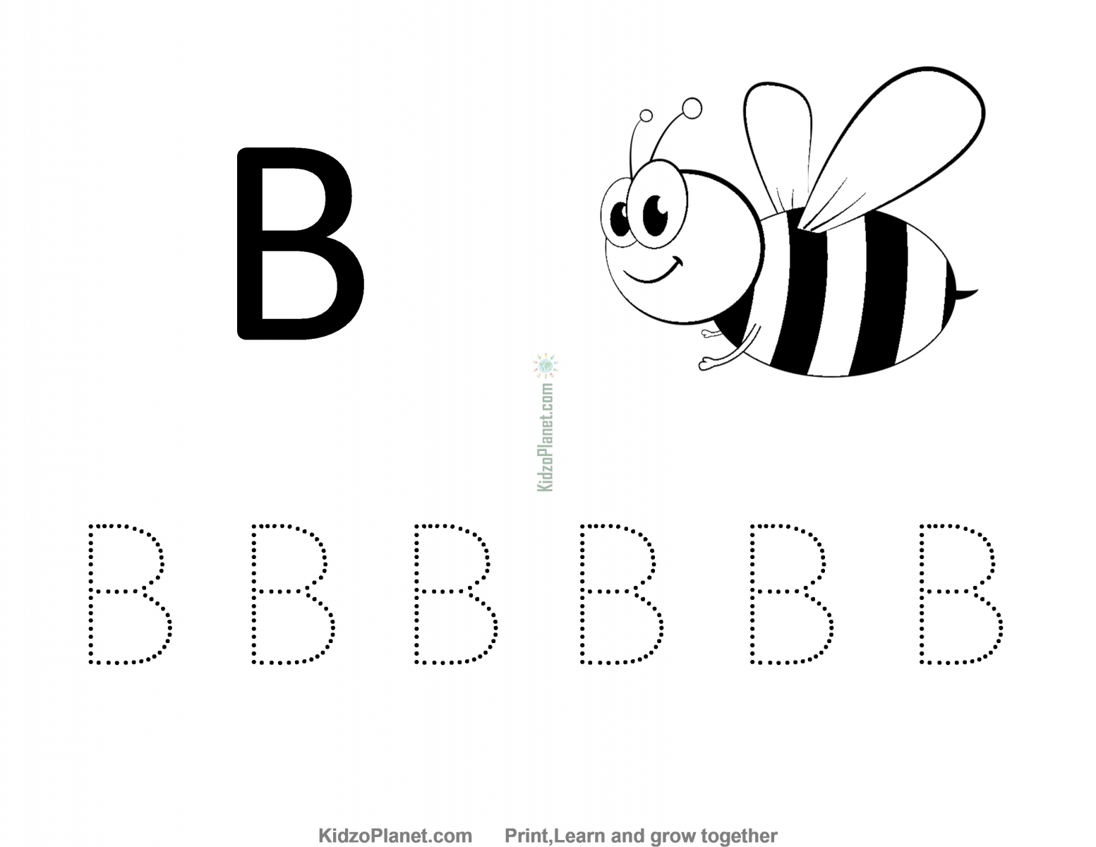 Free Worksheet For Kids , Kidzoplanet Printable Worksheets within Letter B Worksheets For Preschool Free