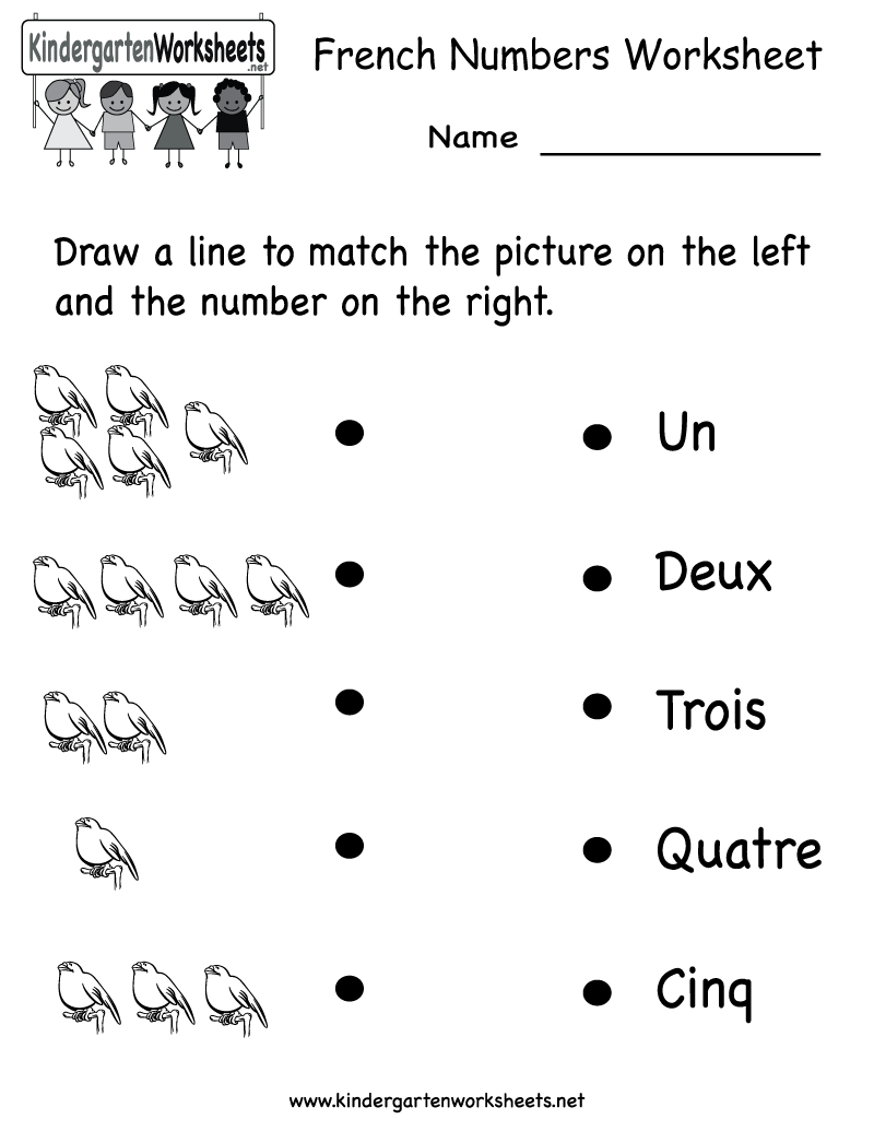 French Numbers Match Printable | French Worksheets, French regarding French Alphabet Worksheets Grade 1