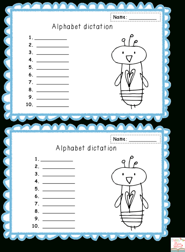 Funny Miss Val? Rie: Alphabet   Clip Art Library For Alphabet Dictation Worksheets