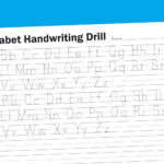 Handwriting Practice Worksheets Printable Writing Practice Regarding Alphabet Handwriting Worksheets Uk