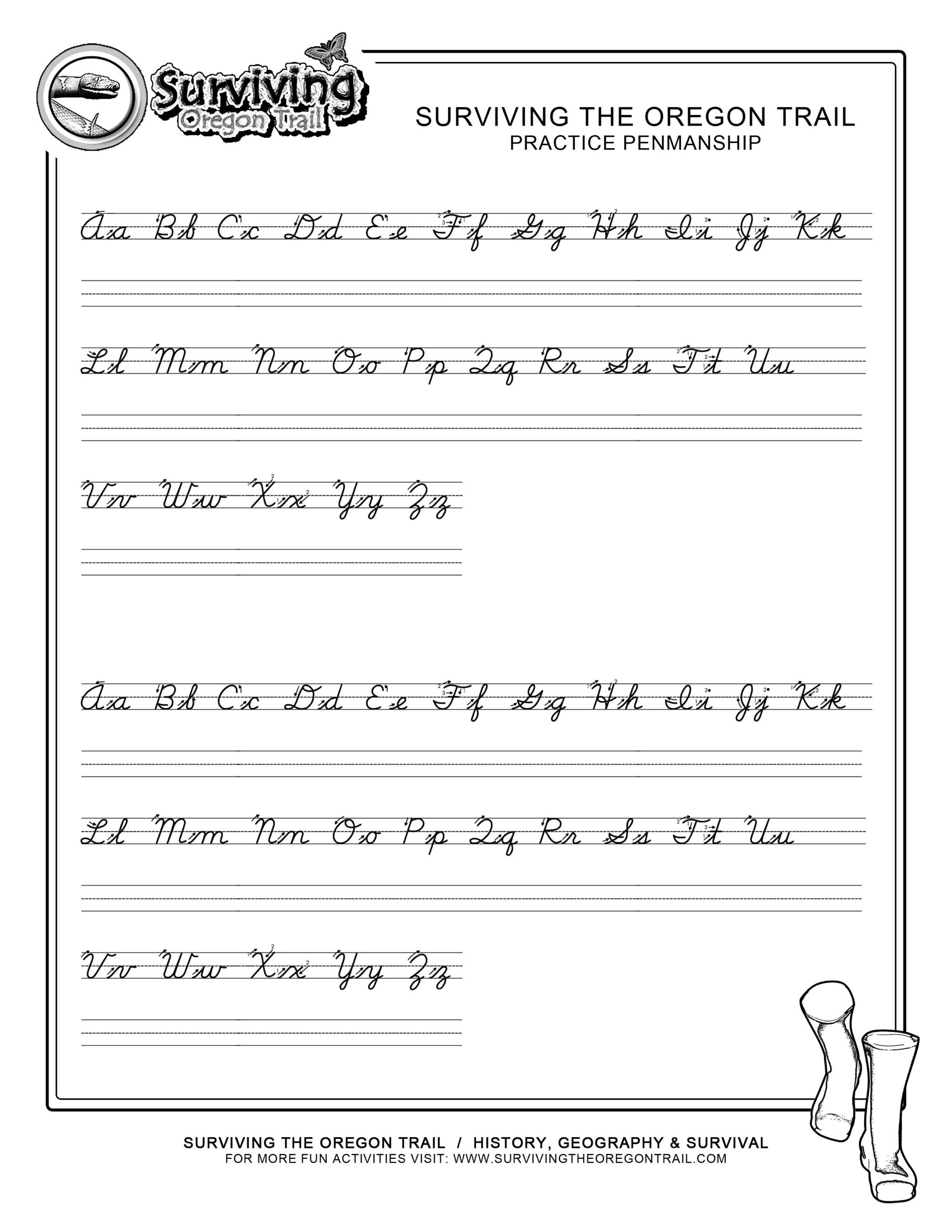 Alphabet Cursive Worksheets Free Printable | AlphabetWorksheetsFree.com