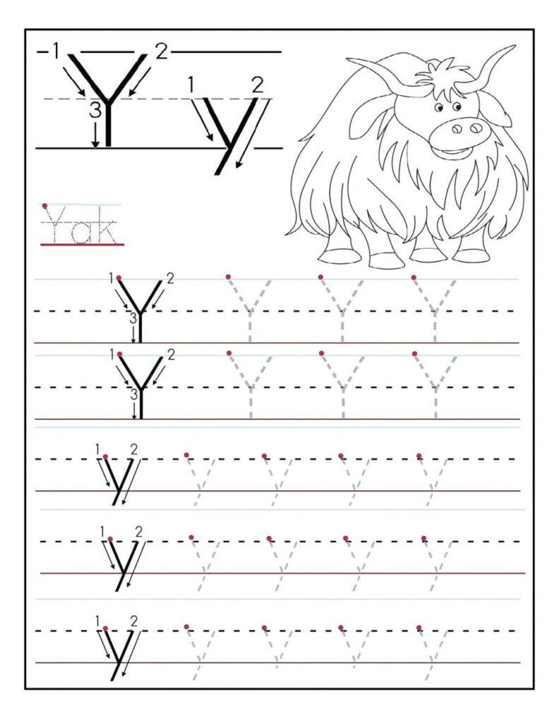 Kids Ksheets For Three Year Olds Letter Y Ksheet Alphabet Intended For Letter Y Worksheets Free