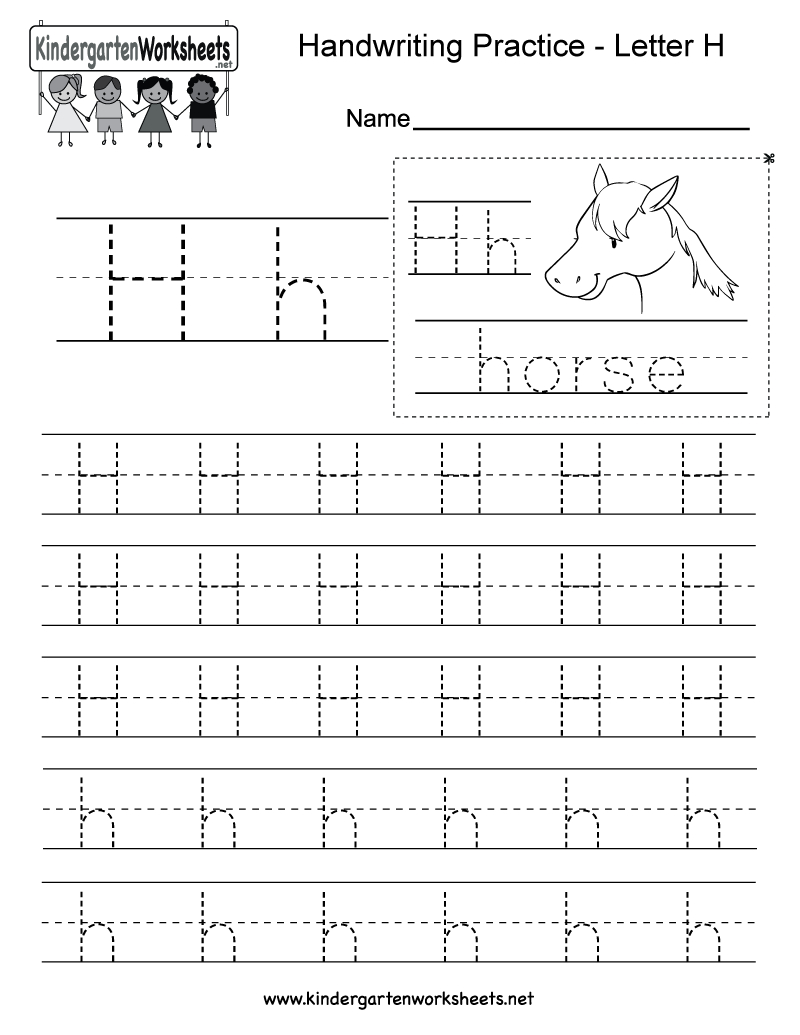 Kids Orksheets Letter H Riting Practice Orksheet Free throughout Letter H Worksheets Free