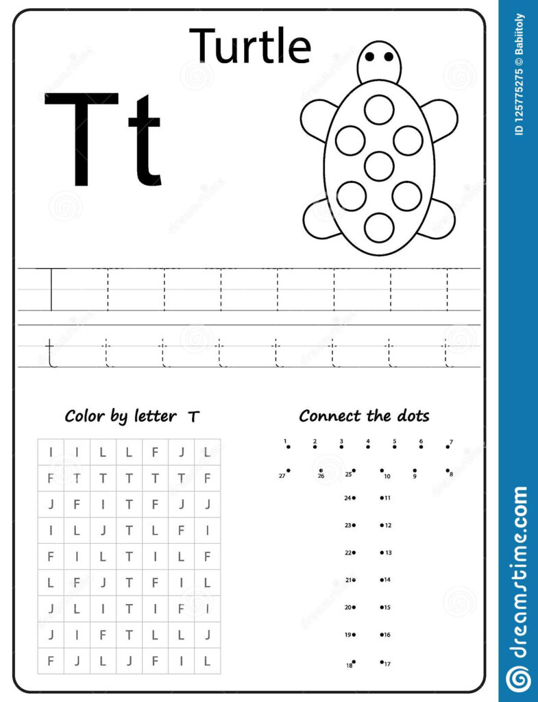 Kids Worksheets Exercise For Writing Letter T Worksheet Z With Letter T Worksheets For Kindergarten Pdf