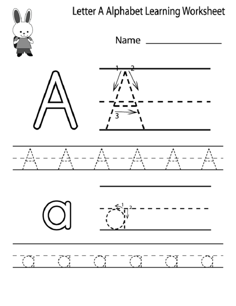Kids Worksheets Kindergarten Alphabet To Print Activity For Alphabet Worksheets For Kindergarten