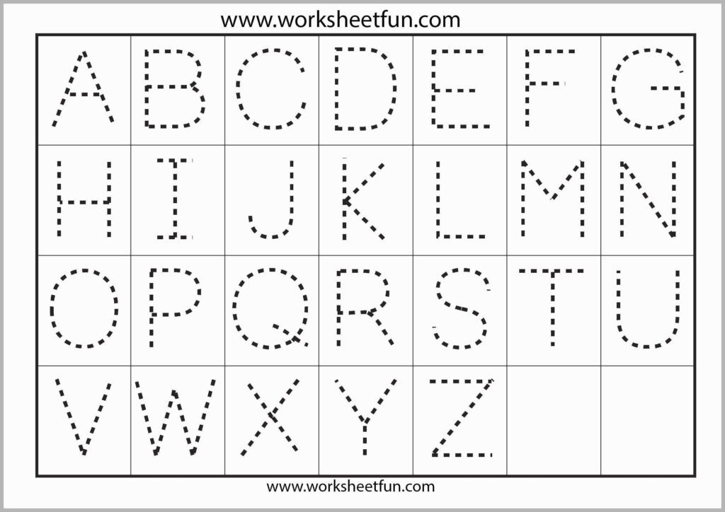 Kids Worksheets Reschool Df Tracing Letter Free Rintable For Alphabet Writing Worksheets Free