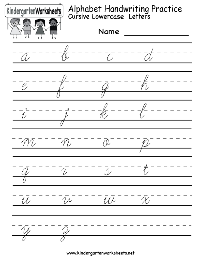 Kindergarten Alphabet Handwriting Practice Printable Within Alphabet Handwriting Worksheets For Kindergarten