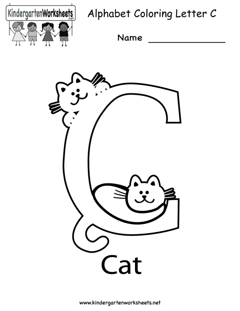Kindergarten Letter C Coloring Worksheet Printable For Letter C Worksheets For Nursery