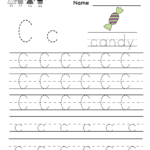 Kindergarten Letter C Writing Practice Worksheet Printable Throughout Letter C Worksheets For Toddlers