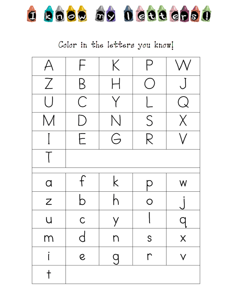 Kindergarten Letter Id Assessment.pdf | Preschool Assessment Regarding Alphabet Recognition Worksheets Pdf