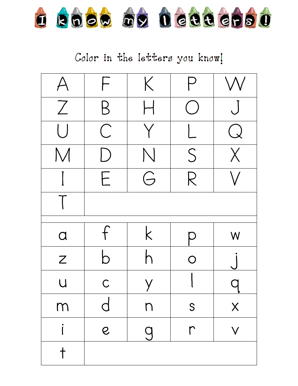 Kindergarten Letter Id Assessment.pdf | Preschool Assessment regarding Alphabet Recognition Worksheets Pdf