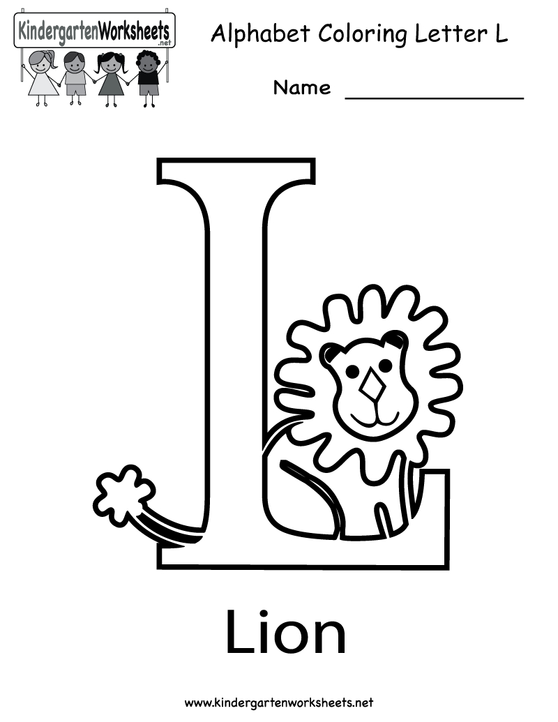 Kindergarten Letter L Coloring Worksheet Printable | English inside Letter L Worksheets For Toddlers