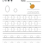 Kindergarten Letter O Writing Practice Worksheet Printable For Letter 0 Worksheets
