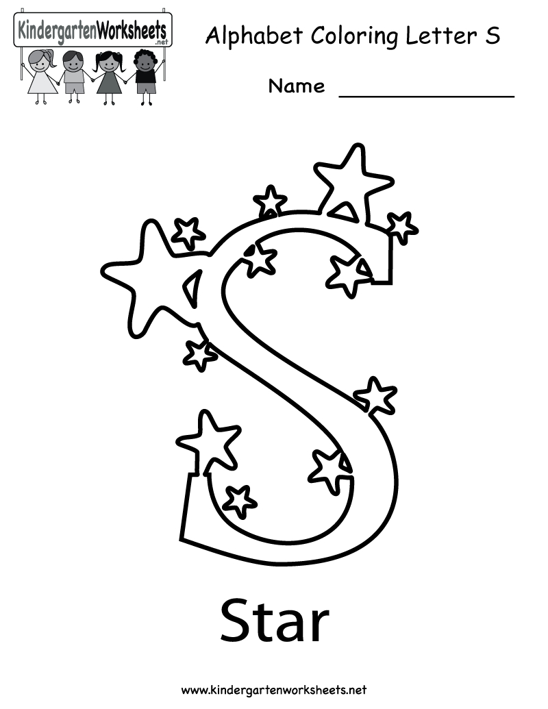 Kindergarten Letter S Coloring Worksheet Printable regarding Letter S Worksheets For Toddlers