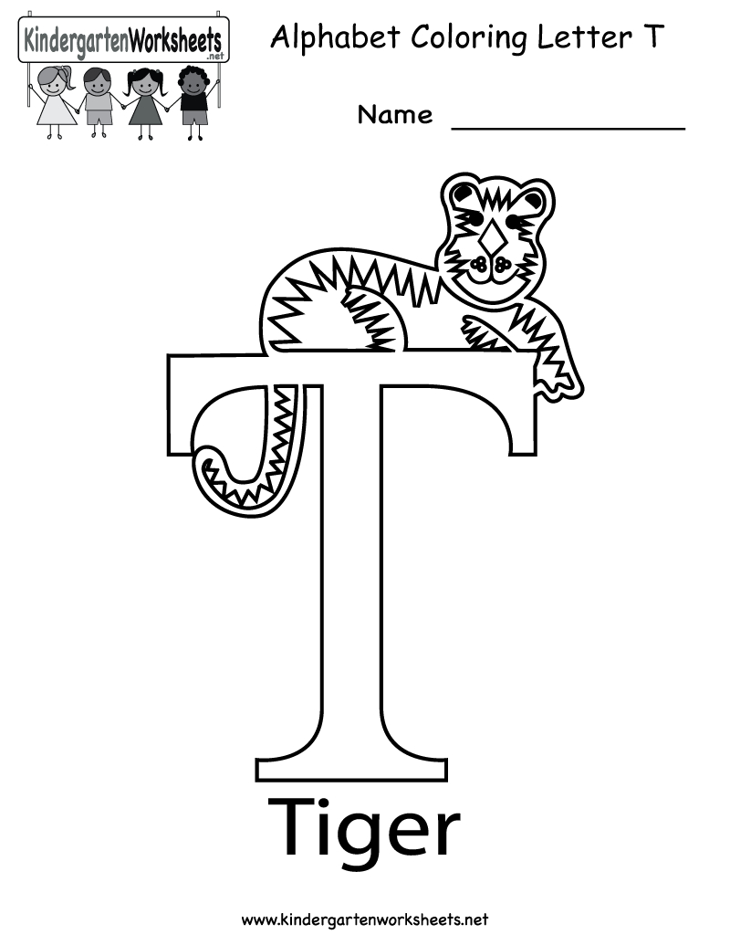 Kindergarten Letter T Coloring Worksheet Printable | Letter with regard to Letter T Worksheets For Pre K