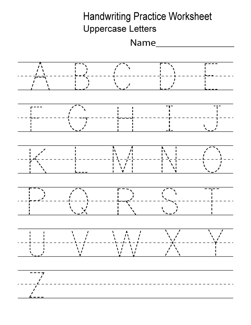 Kindergarten Worksheets Pdf Free Download | Writing in Alphabet Practice Worksheets Pdf