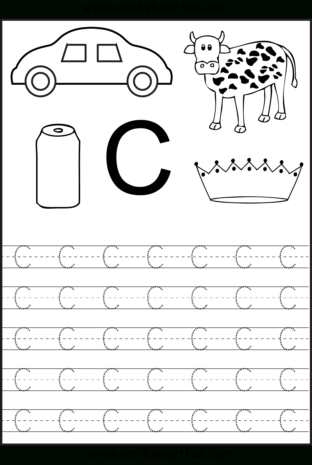 Learning The Letter C | Worksheet | Education in Letter C Worksheets For Nursery