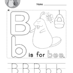 Letter B Alphabet Activity Worksheet   Doozy Moo Throughout Alphabet Worksheets Letter B