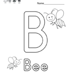 Letter B Coloring Worksheet. This Would Be A Fun Coloring In Letter B Worksheets For Prek