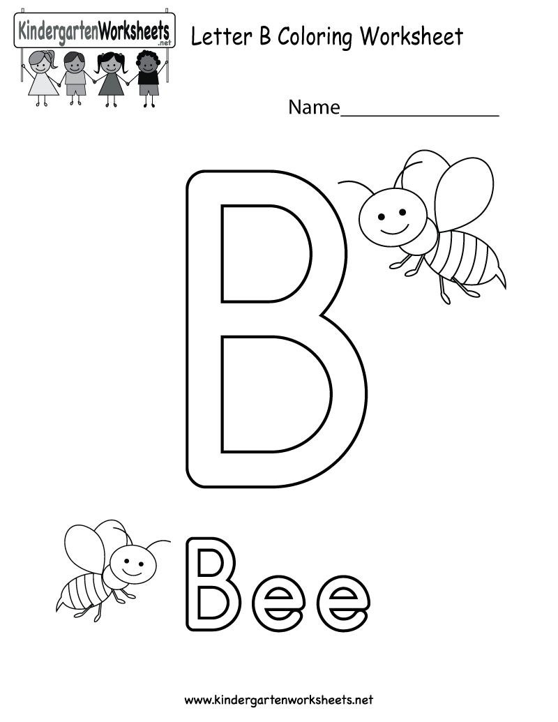 Letter B Coloring Worksheet. This Would Be A Fun Coloring in Letter B Worksheets For Prek