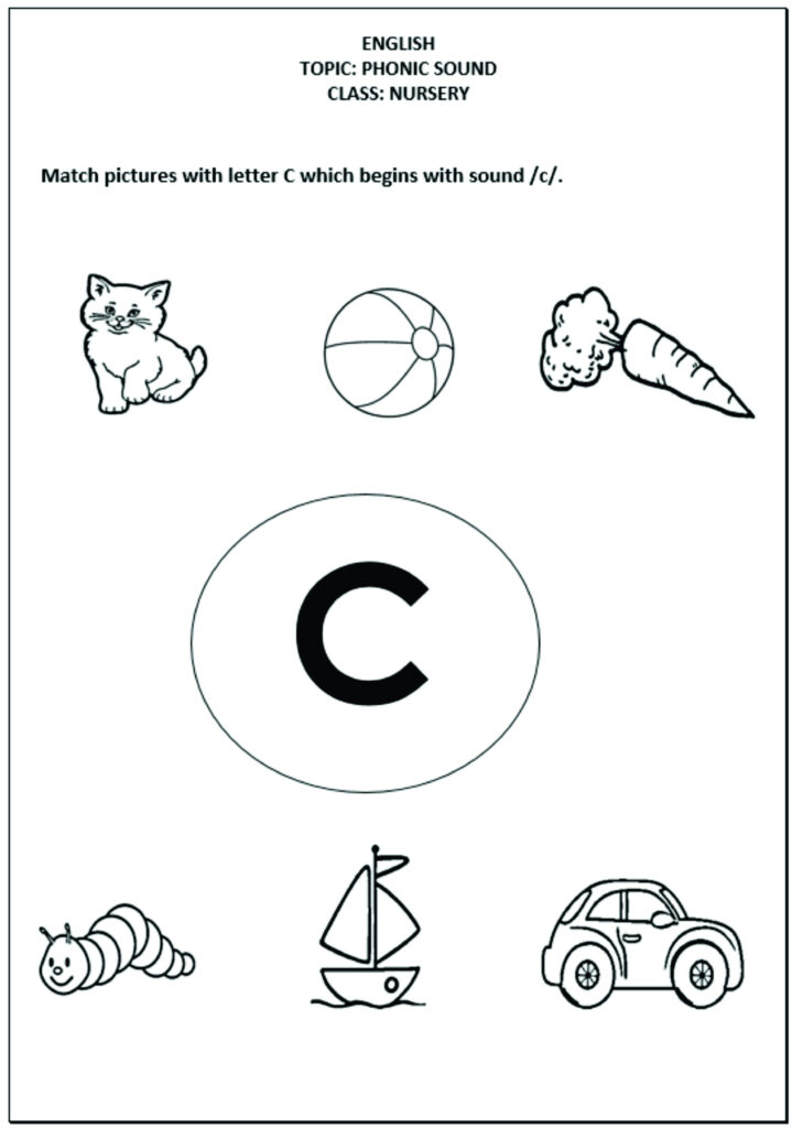 Letter C Nursery Reinforcement | Letter C Worksheets, Letter Intended For Letter C Worksheets For Nursery